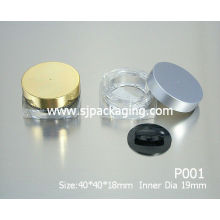 P001 Großhandel Kosmetik Creme Container leere Kunststoff Kosmetik Verpackung Sahne Glas 19mm leere Acryl Sahne Glas